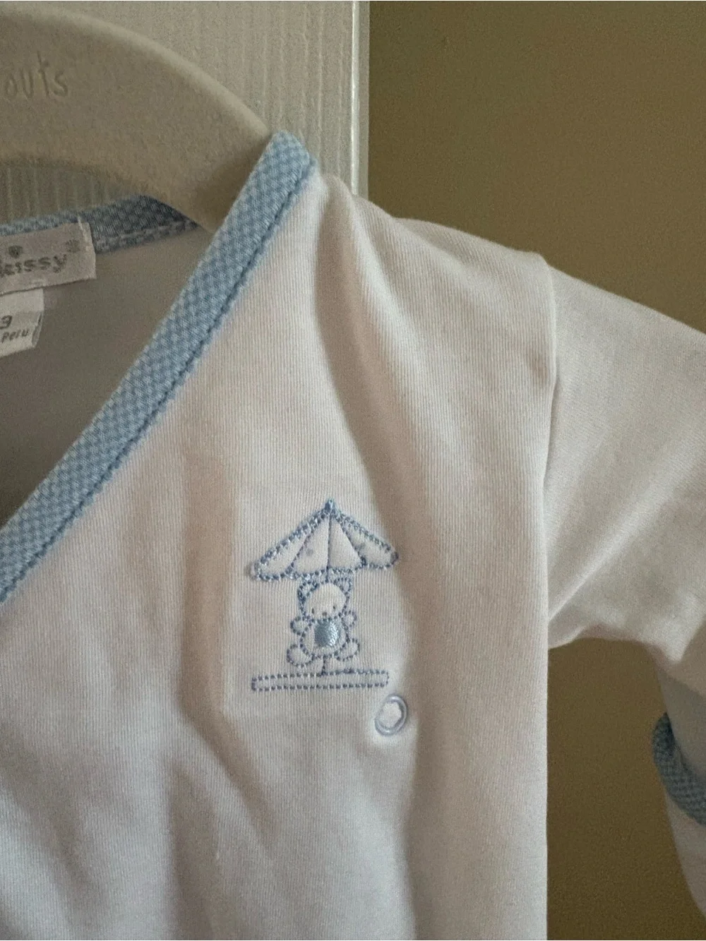 Kissy Kissy Blue & White Baby Pajama Set